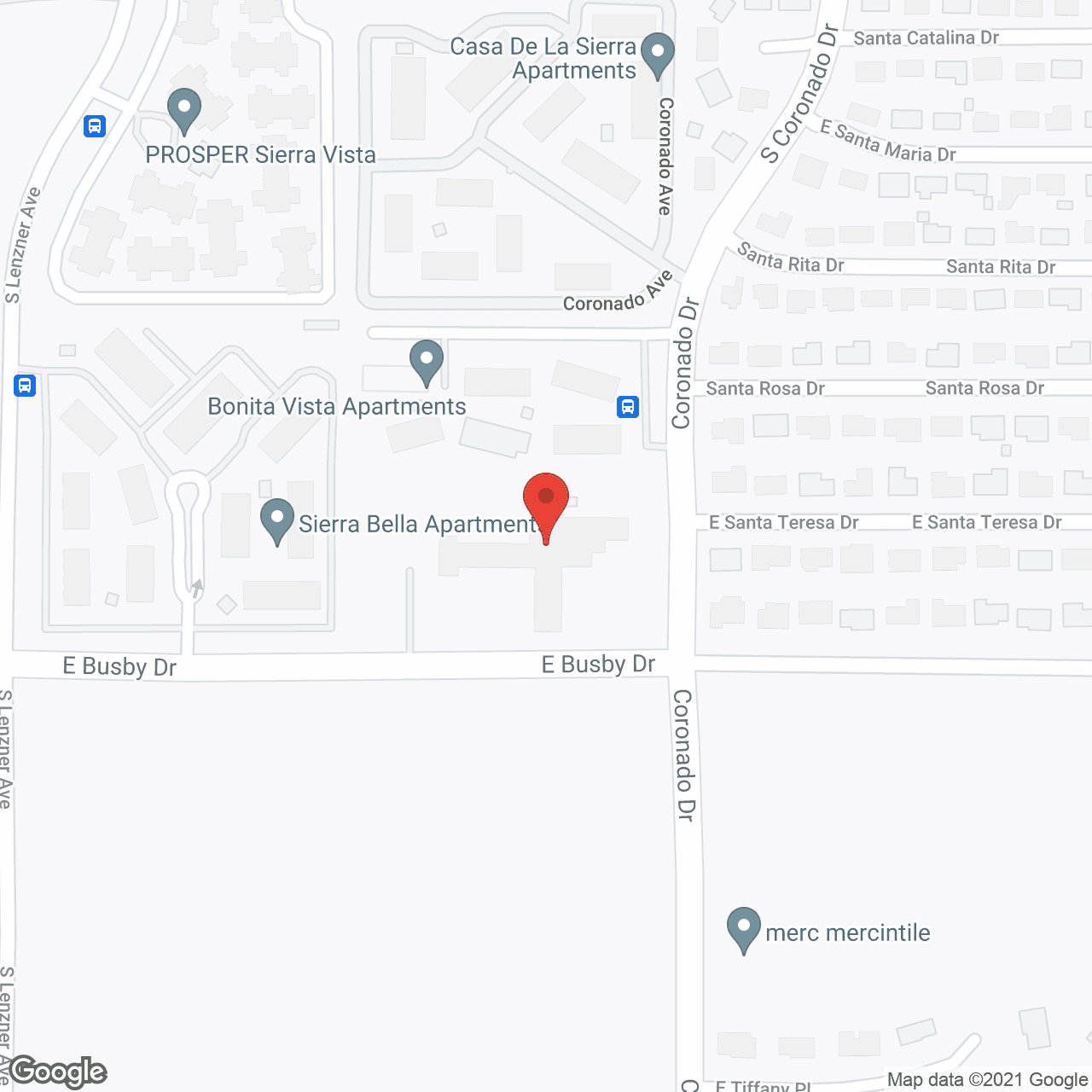Map of the neighborhood around Hacienda Rehabilitation and Care Center