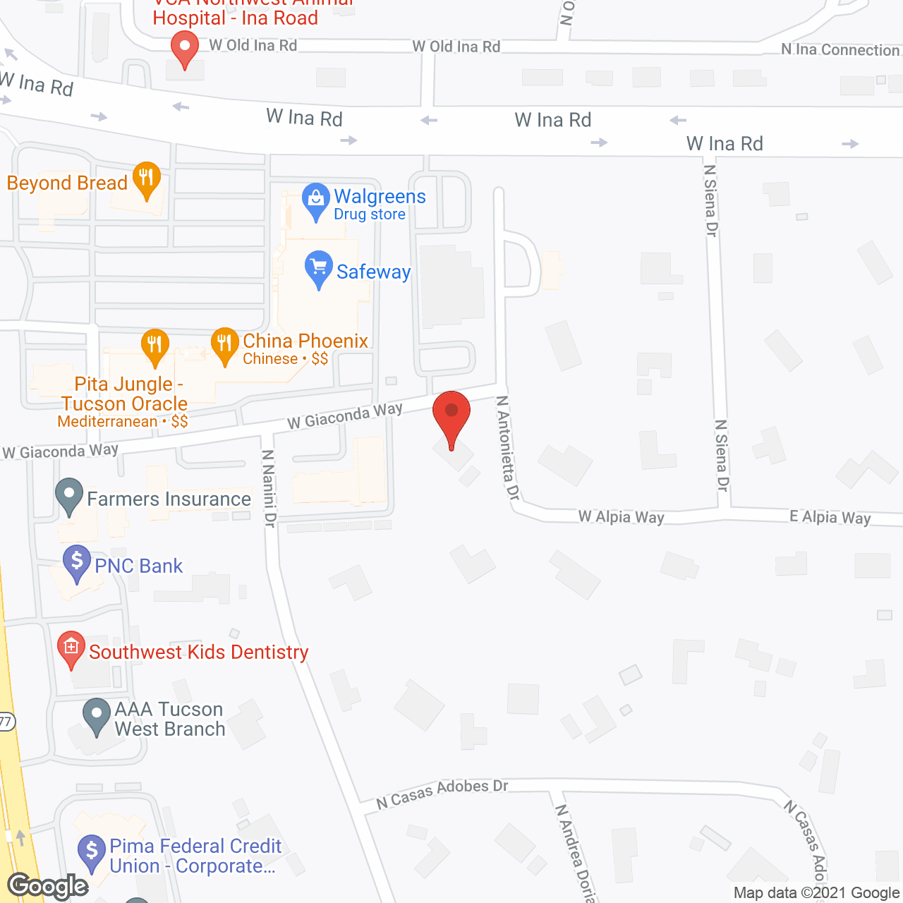 Map of the neighborhood around North Hills Adult Care Home