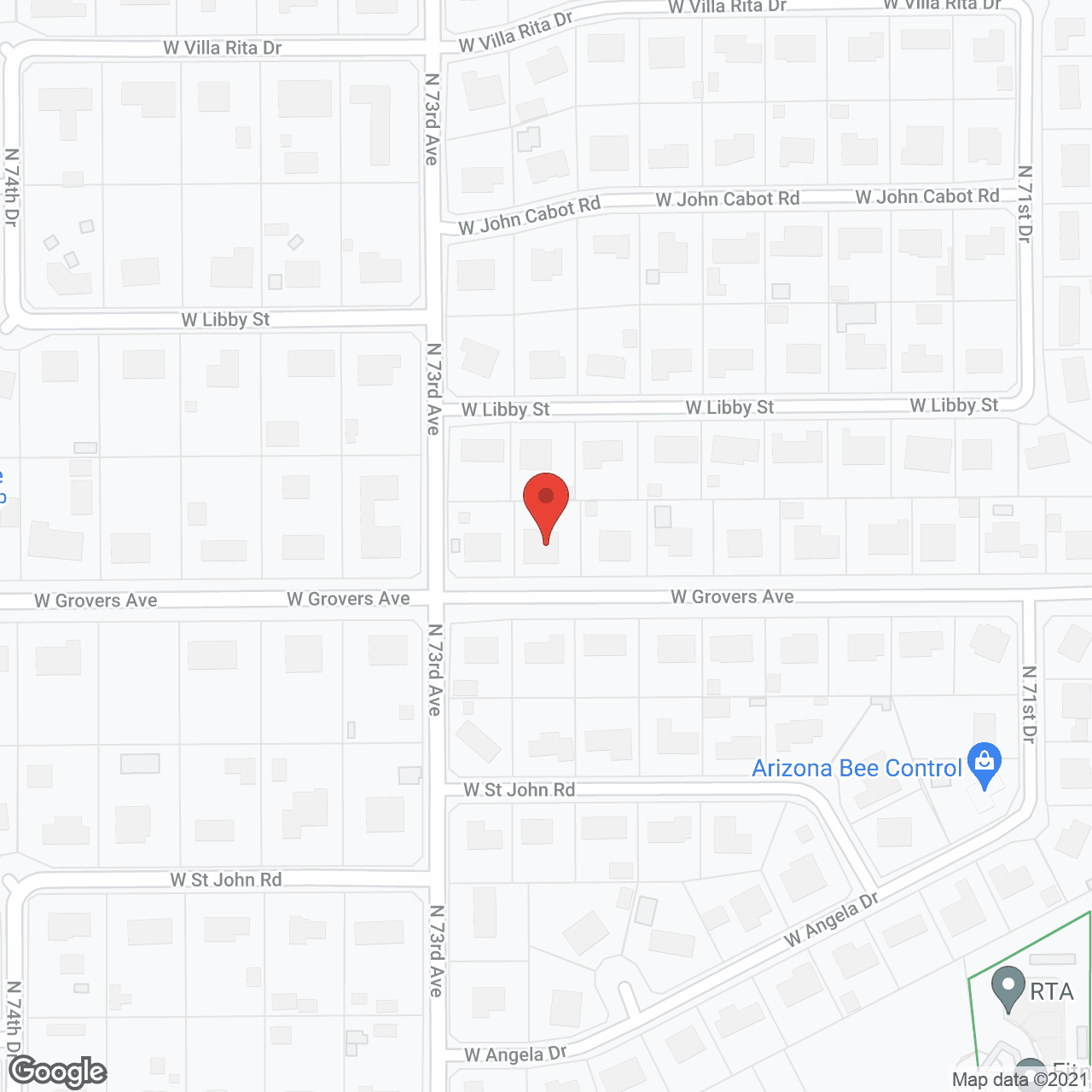 Map of the neighborhood around Grovers Terrace