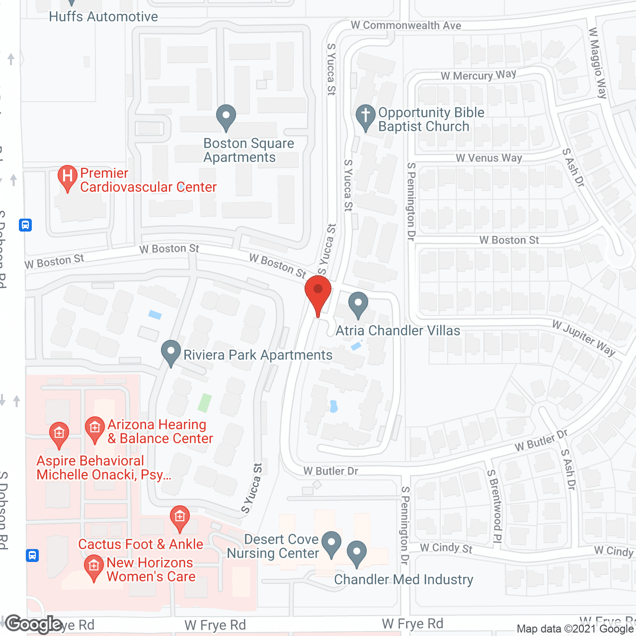 Map of the neighborhood around Atria Chandler Villas