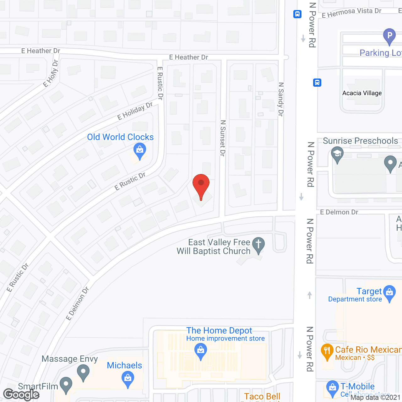 Map of the neighborhood around Desert Springs Communites