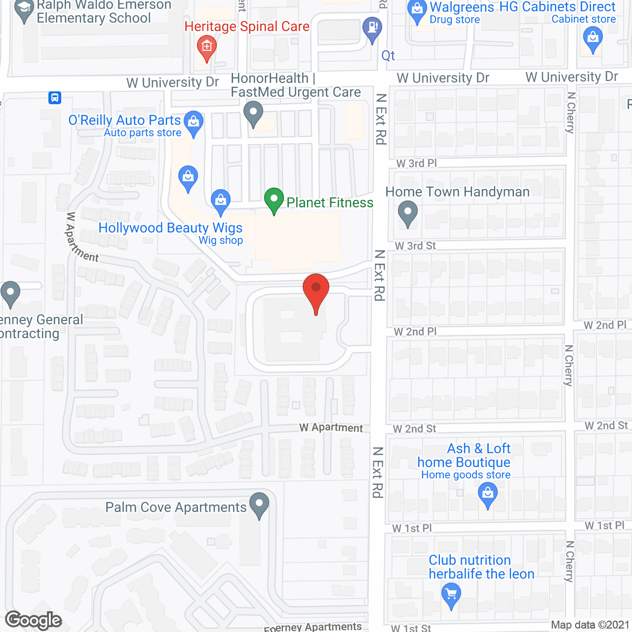 Map of the neighborhood around Cameron House
