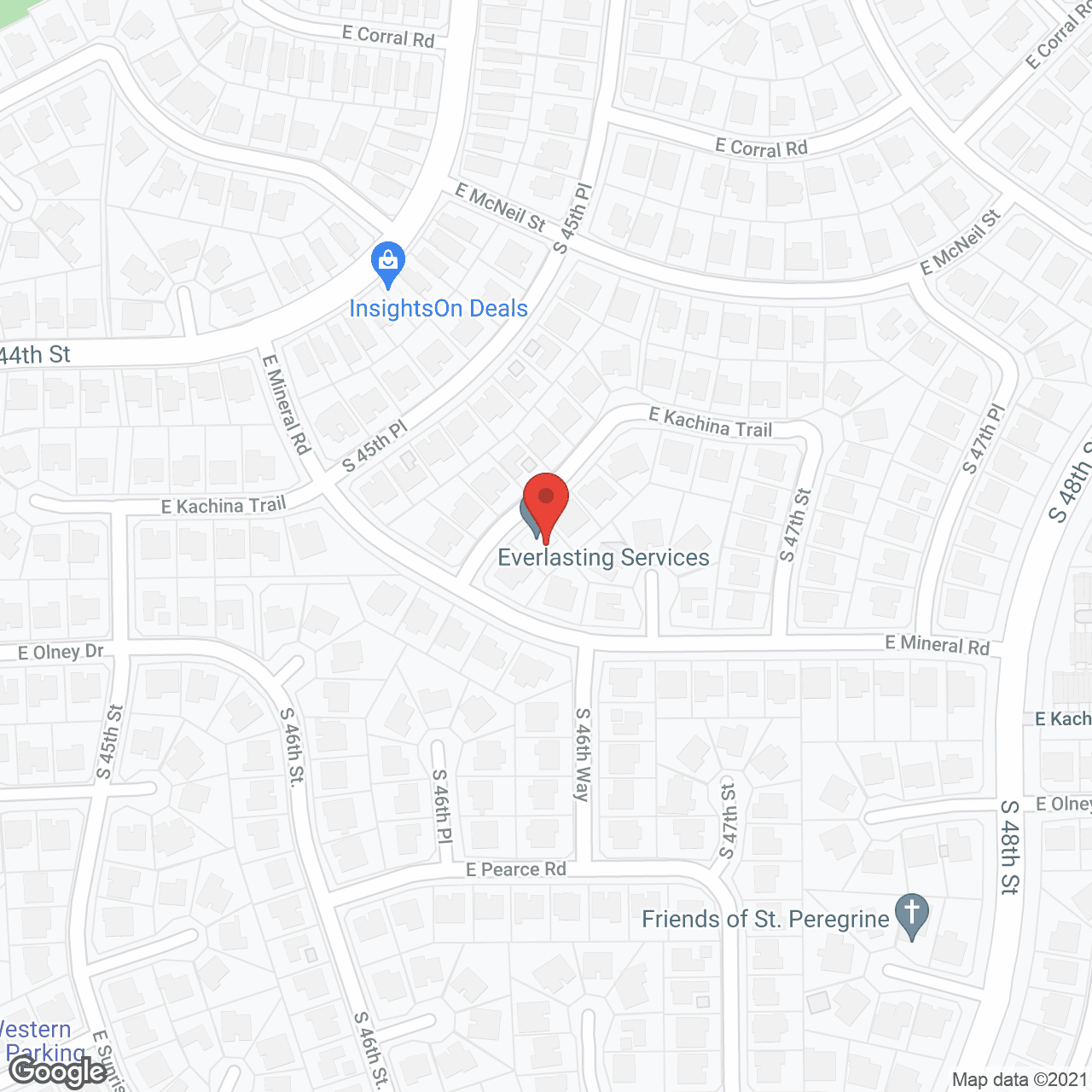 Map of the neighborhood around Everlasting Services At Ahwatukee