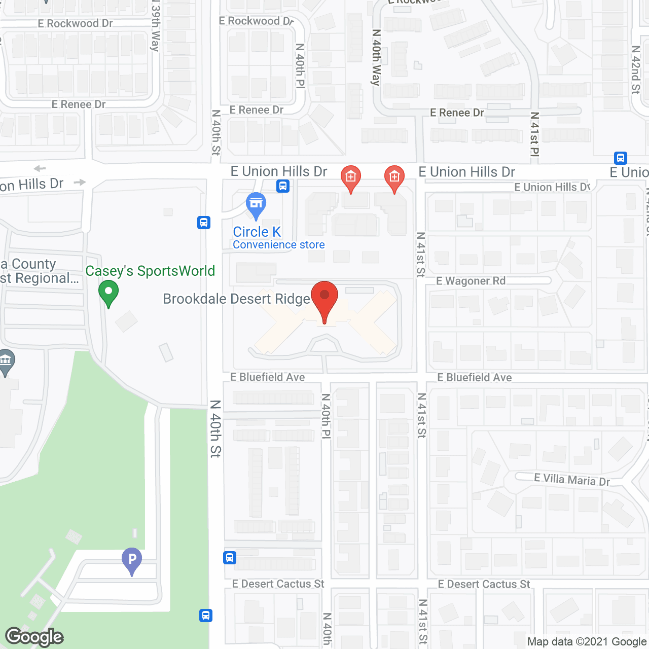 Map of the neighborhood around Brookdale Desert Ridge