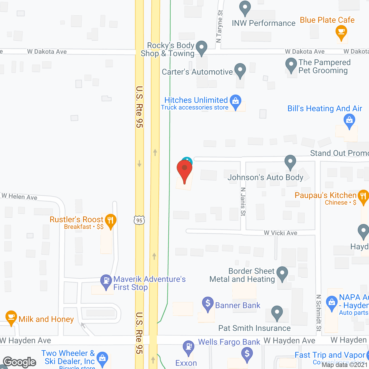 Map of the neighborhood around Autumn Haven-Out of Business