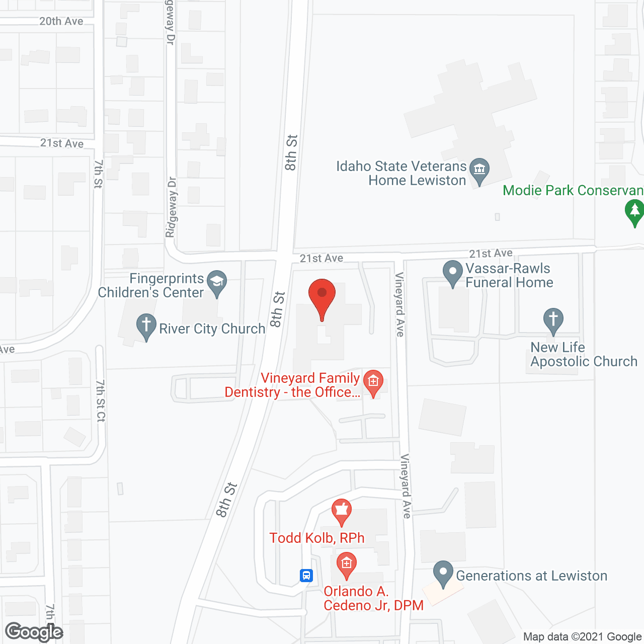 Map of the neighborhood around Wedgewood Terrace