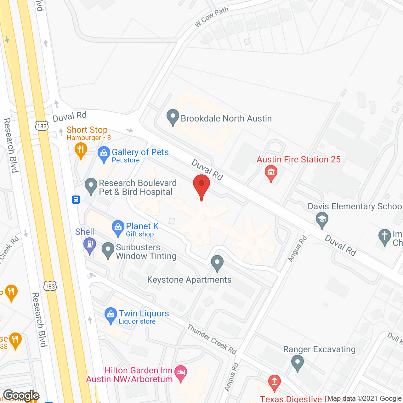 Map of the neighborhood around HERITAGE DUVAL GARDENS