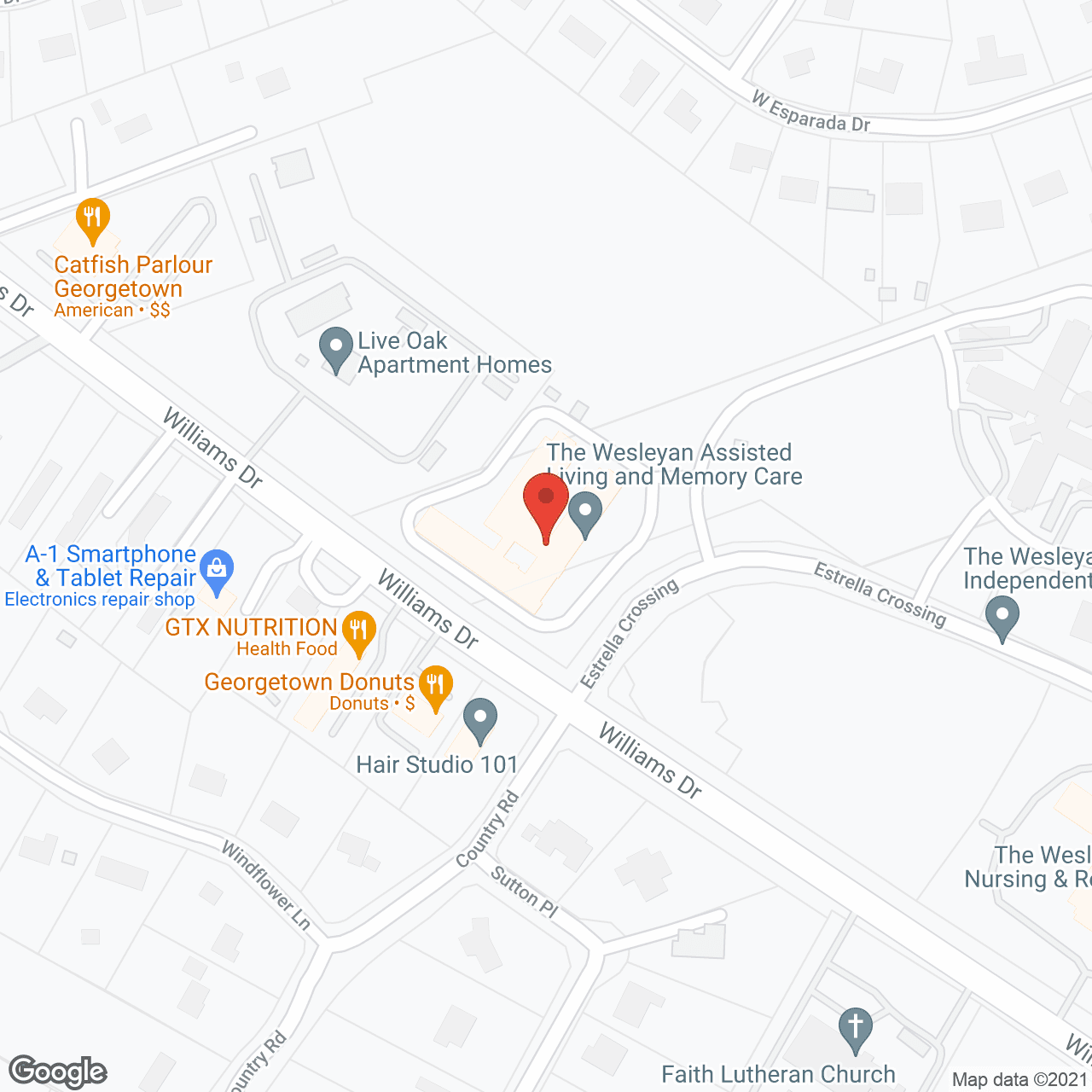 Map of the neighborhood around The Wesleyan at Estrella Assisted Living and Memory Care