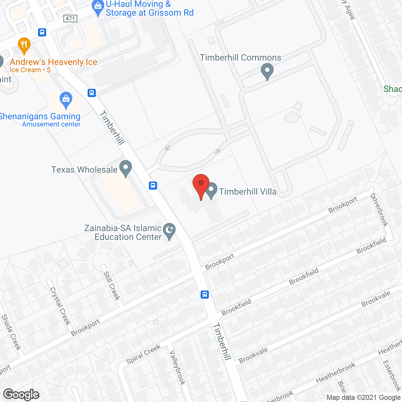 Map of the neighborhood around Timberhill Villa Retirement