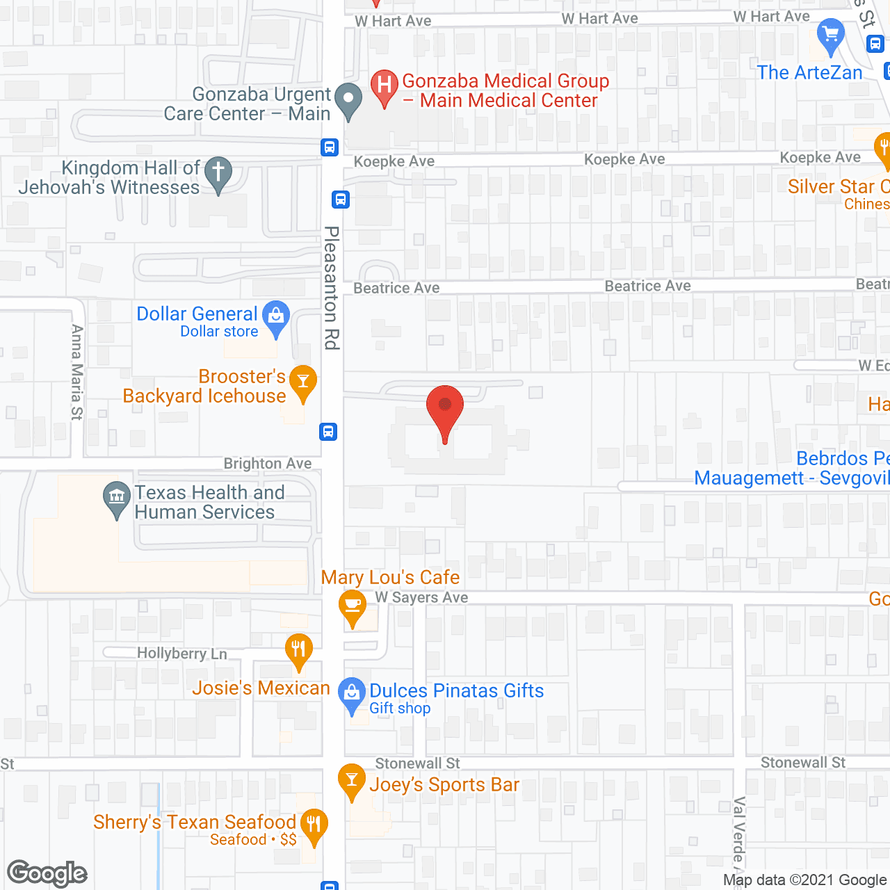Map of the neighborhood around Villa De Amistad