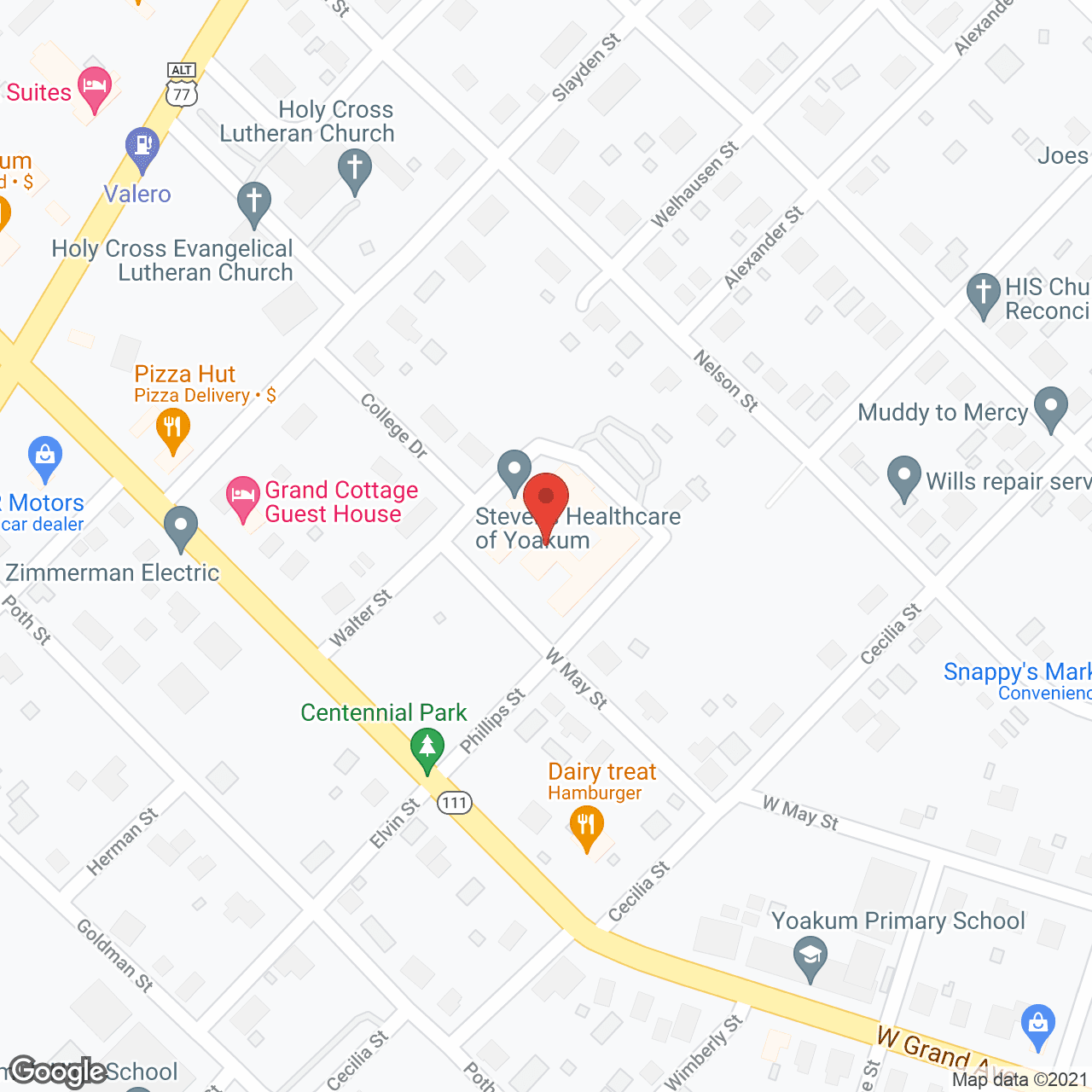 Map of the neighborhood around Stevens Nursing Home