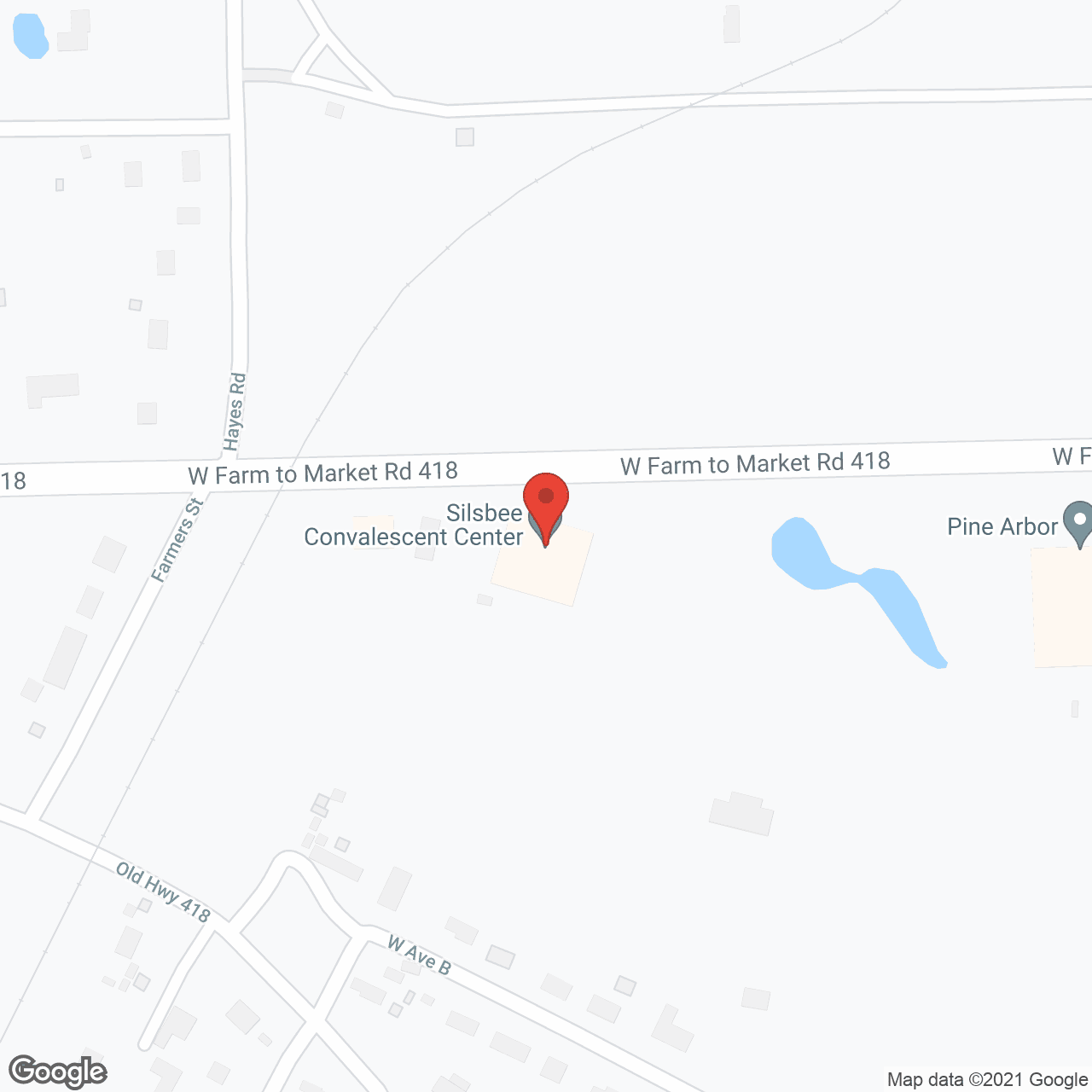 Map of the neighborhood around Silsbee Convalescent Center