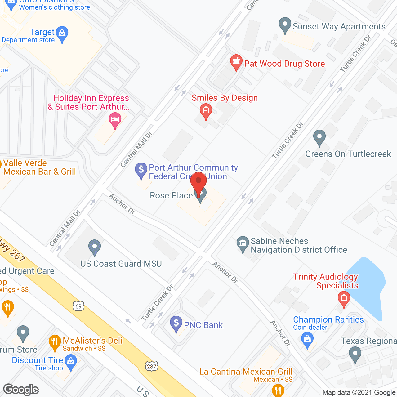 Map of the neighborhood around Rosefield Court