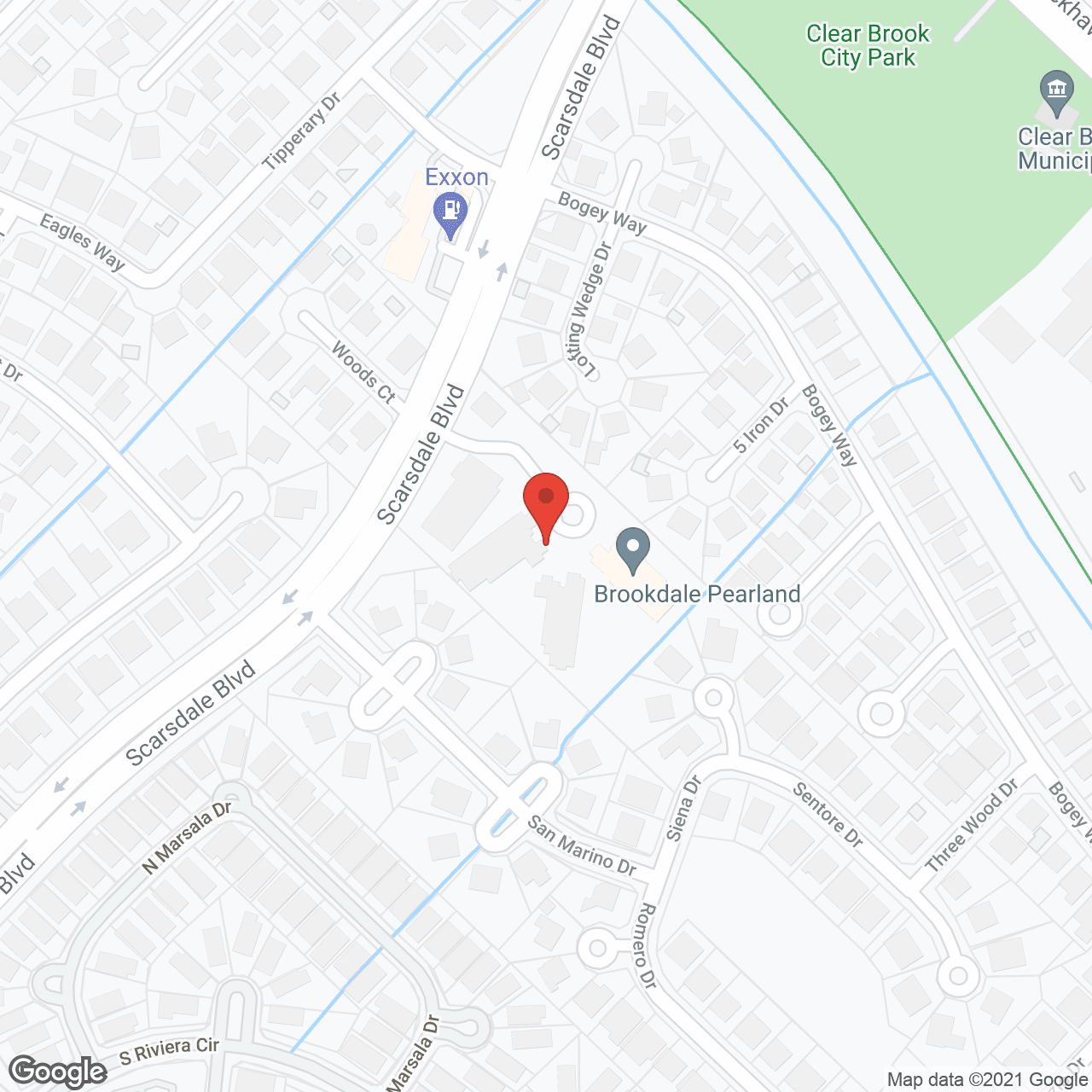 Map of the neighborhood around Brookdale Pearland