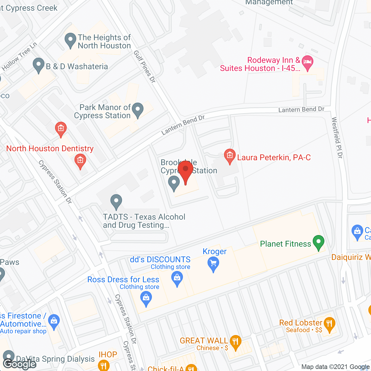 Map of the neighborhood around Brookdale Cypress Station