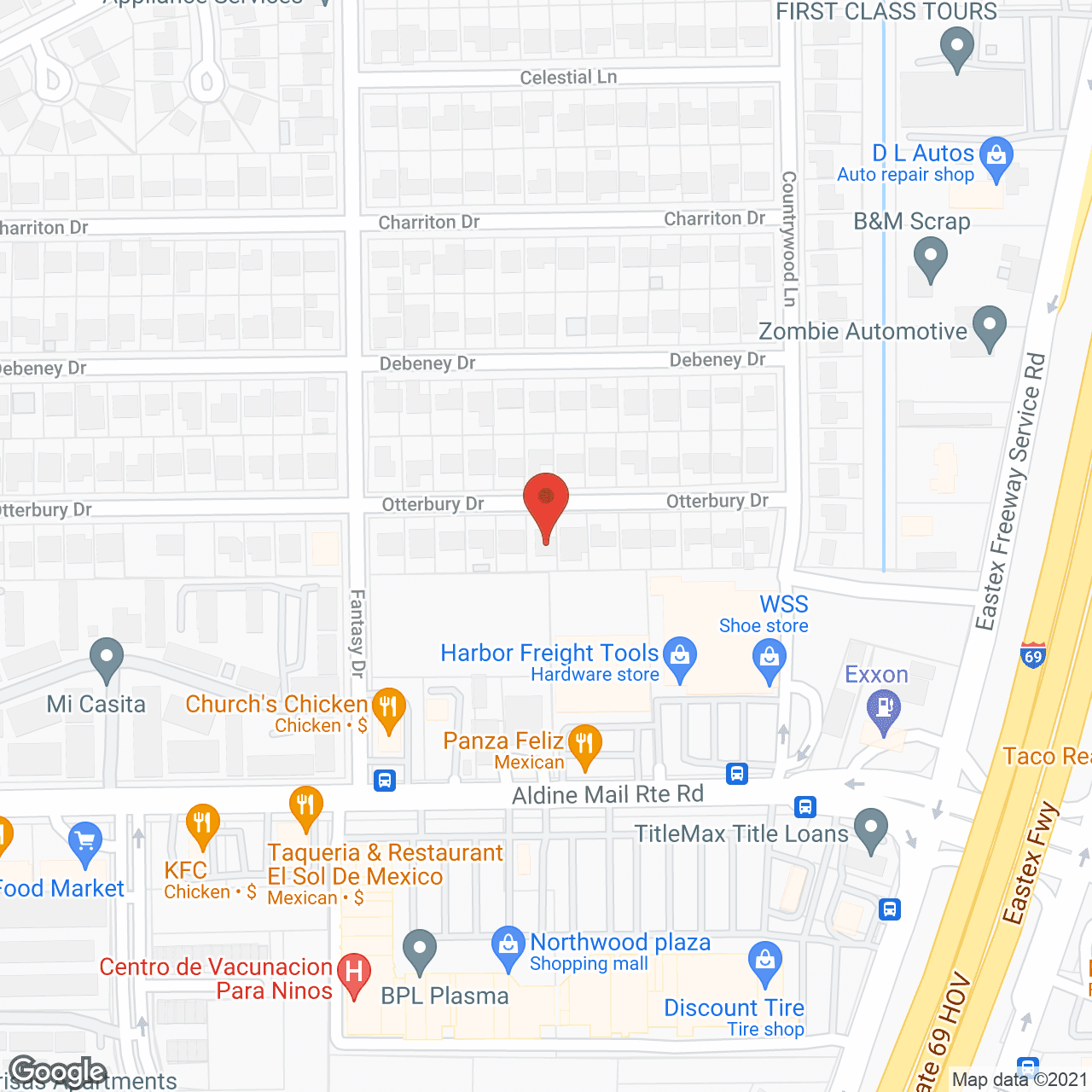 Map of the neighborhood around Mercy Home Care