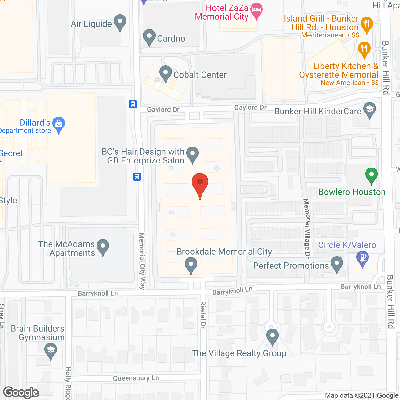 Map of the neighborhood around Brookdale Memorial City