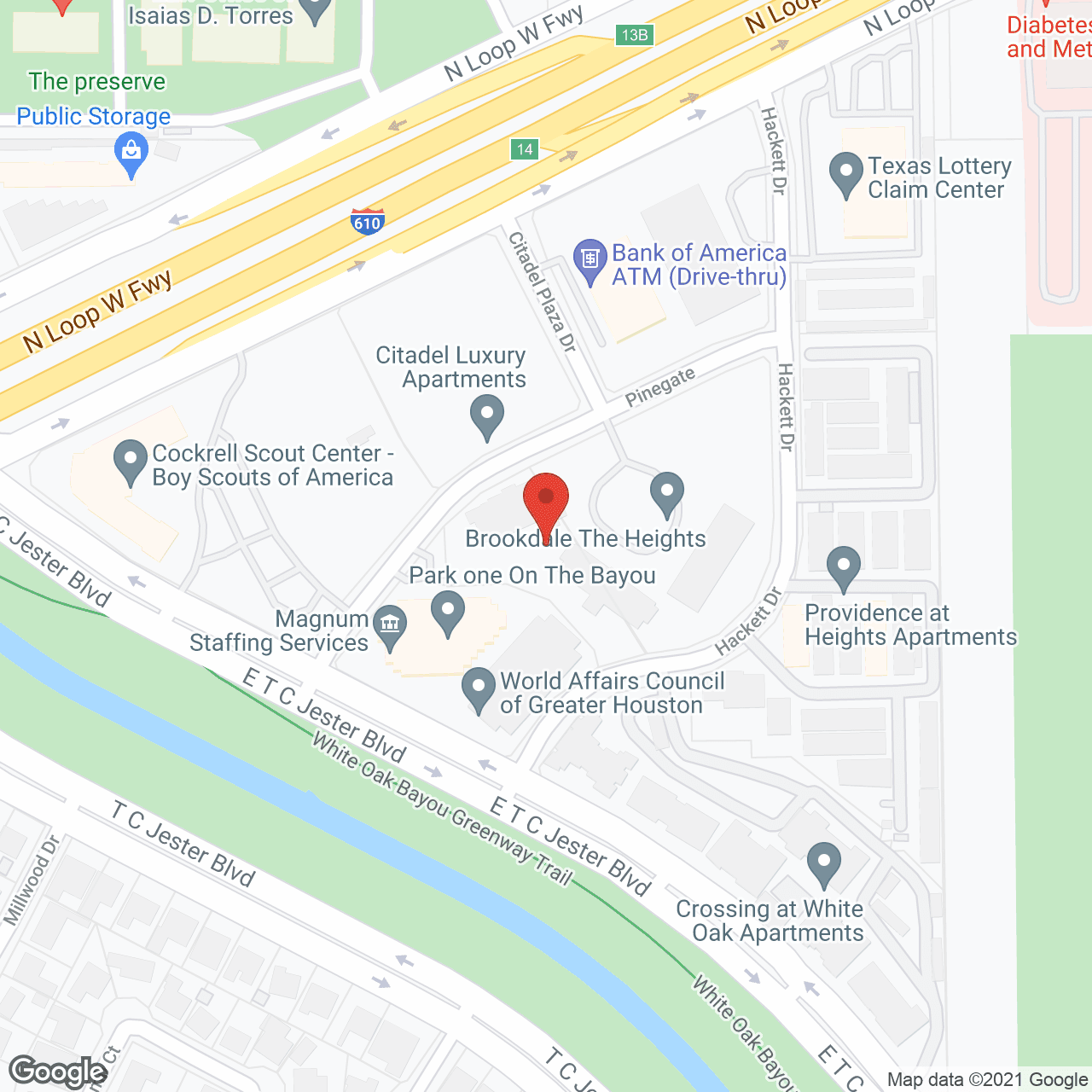 Map of the neighborhood around Brookdale The Heights