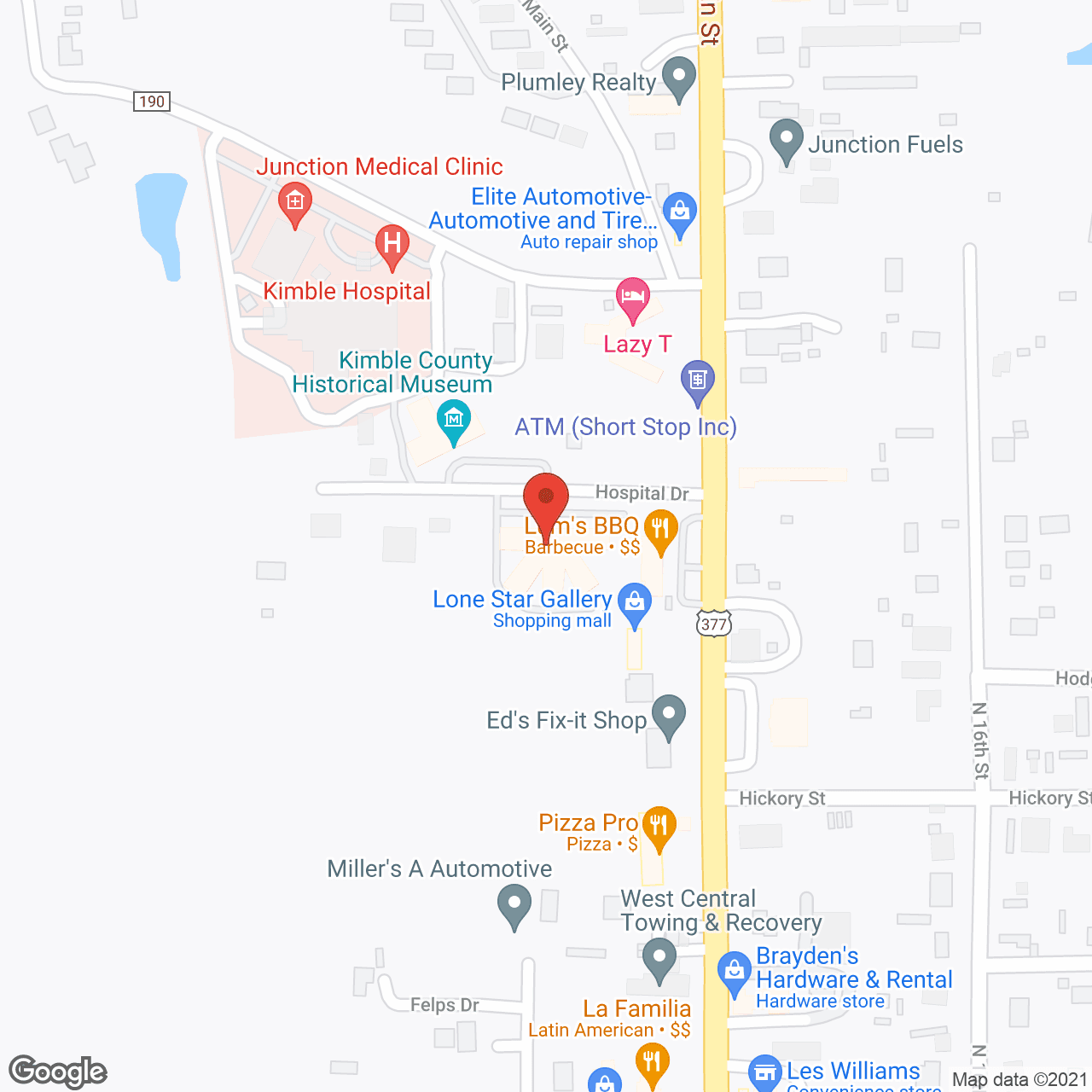 Map of the neighborhood around Hill Country Care Ctr