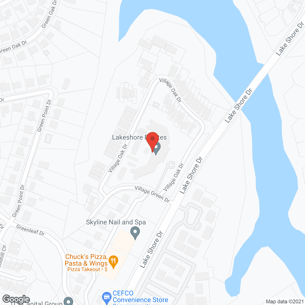 Map of the neighborhood around Asher Point Independent Living of Waco