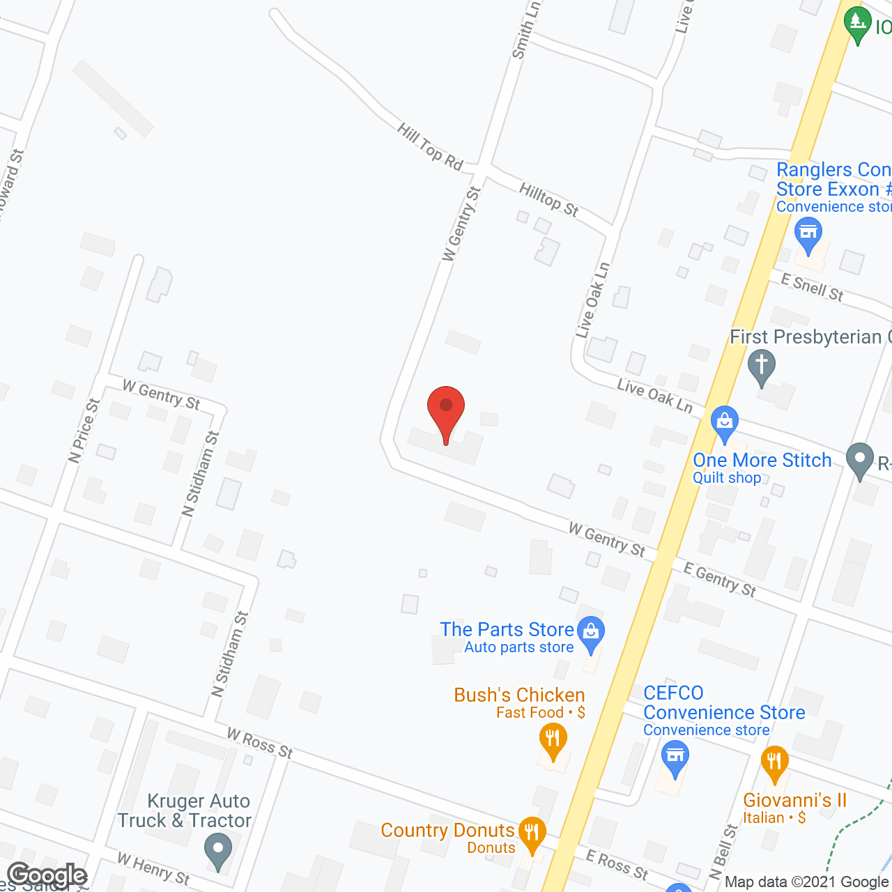 Map of the neighborhood around Hamilton Nursing Home