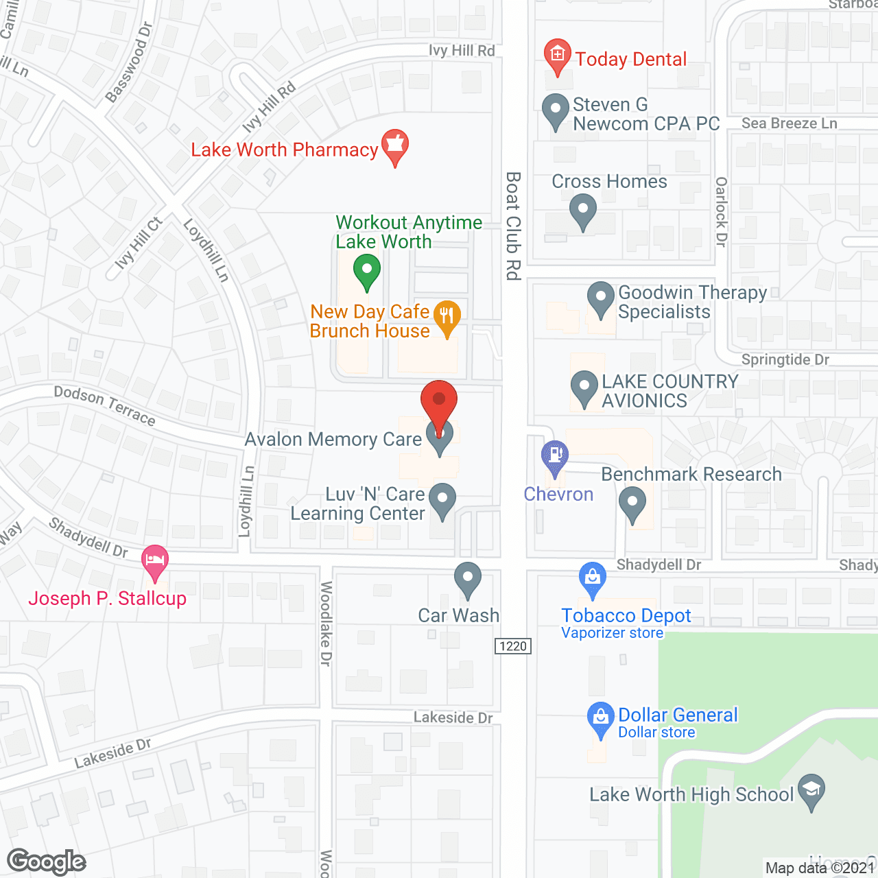 Map of the neighborhood around Avalon Memory Care - Fort Worth