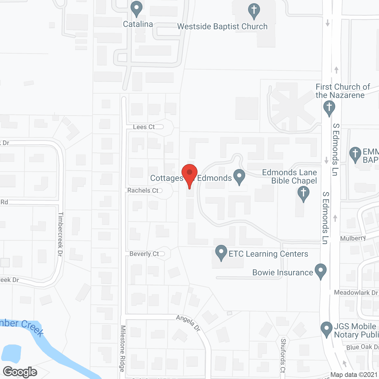 Map of the neighborhood around Renaissance Village