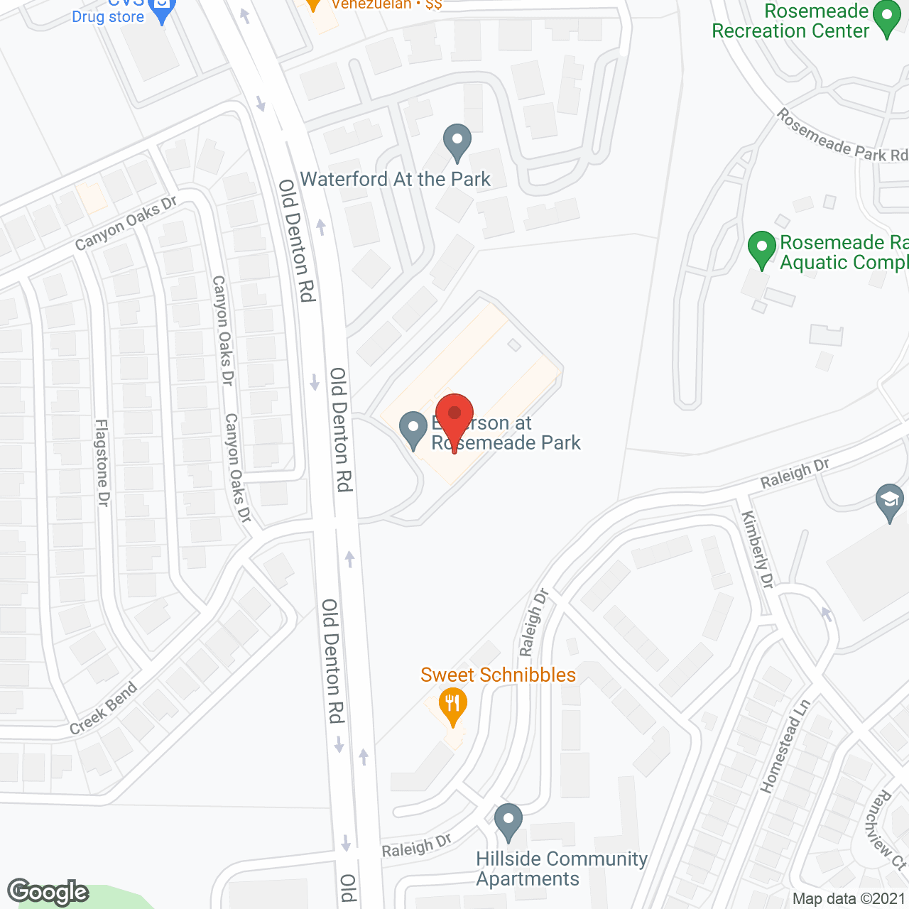 Map of the neighborhood around Emerson at Rosemeade Park