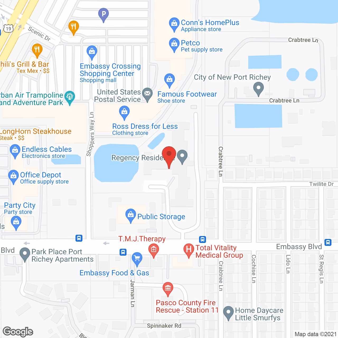 Map of the neighborhood around Regency Residence by Sky Active Living