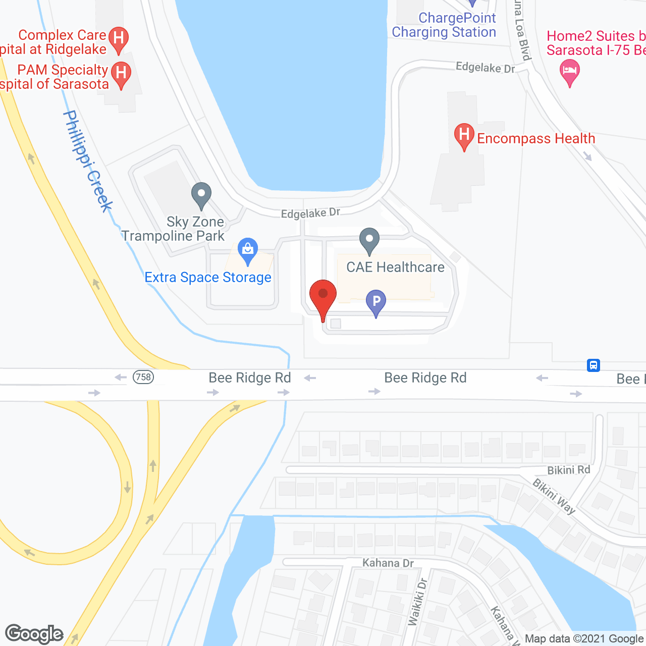 Map of the neighborhood around Live Oak Manor Inc