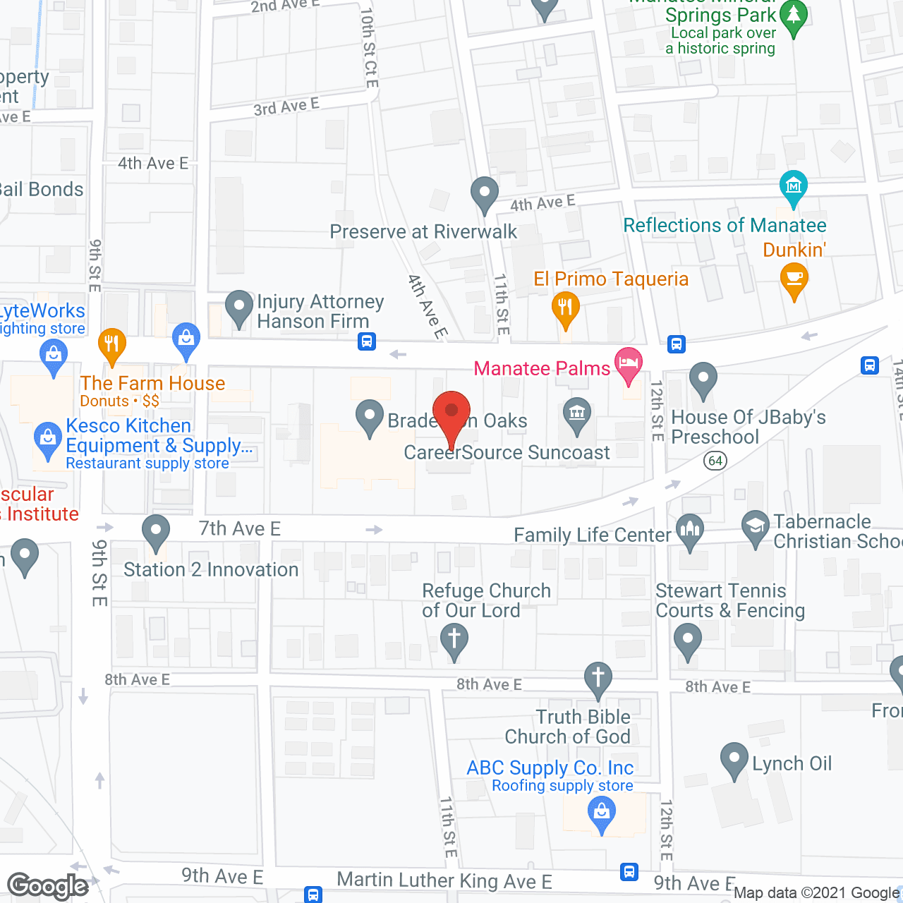 Map of the neighborhood around Great American Assisted Living Community at Bradenton