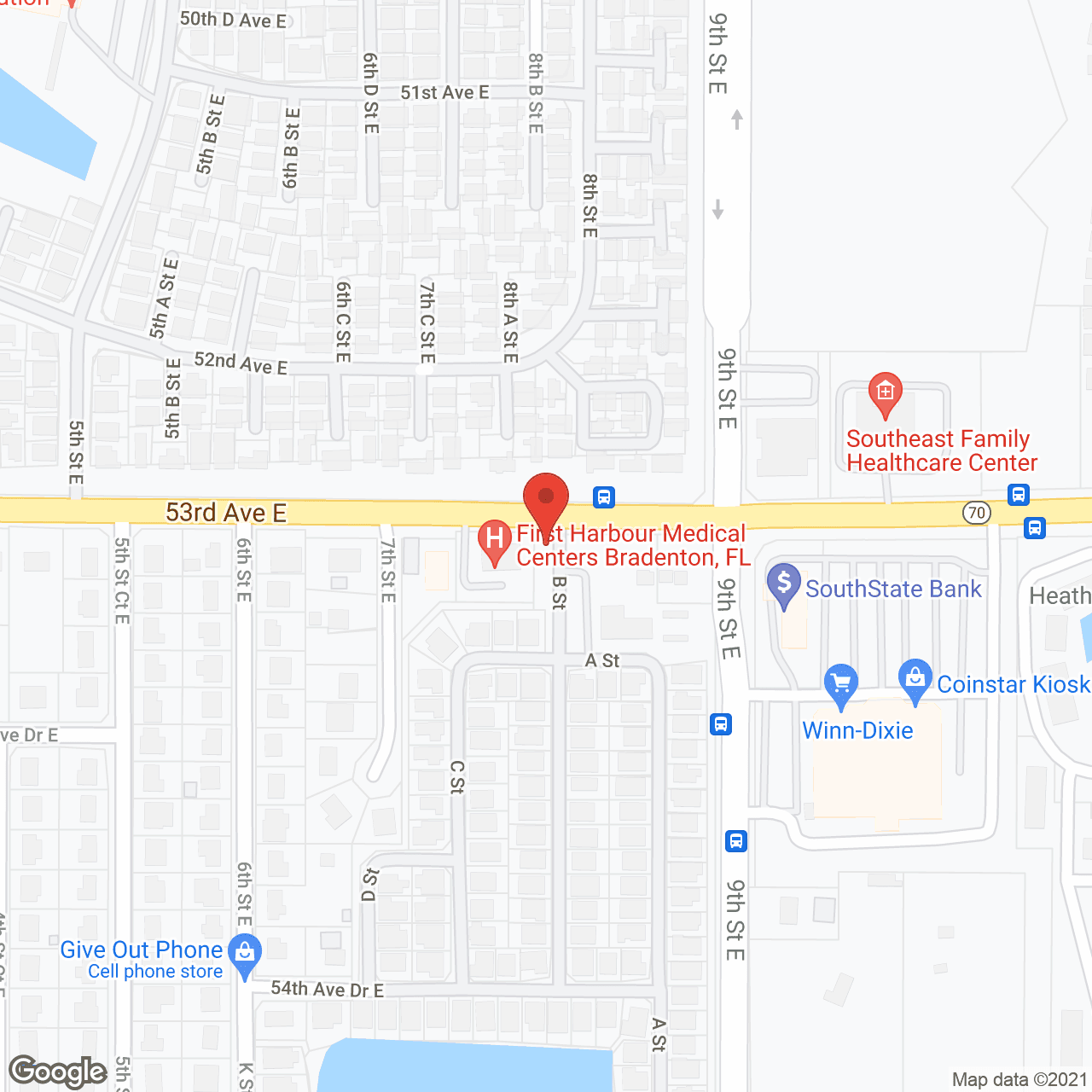 Map of the neighborhood around Palm Lake Estates Condominium