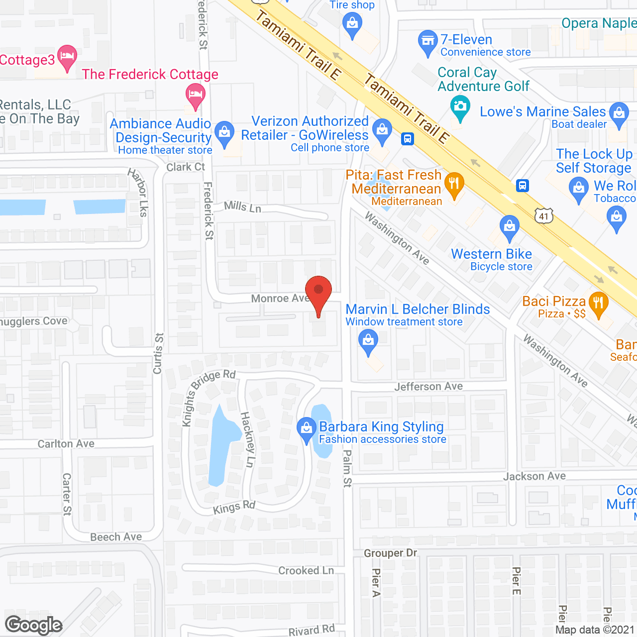 Map of the neighborhood around Ridgeley Assisted Living