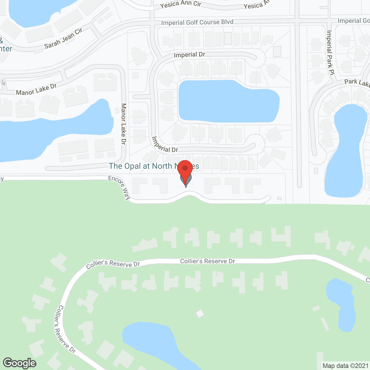 Map of the neighborhood around Elite at North Naples