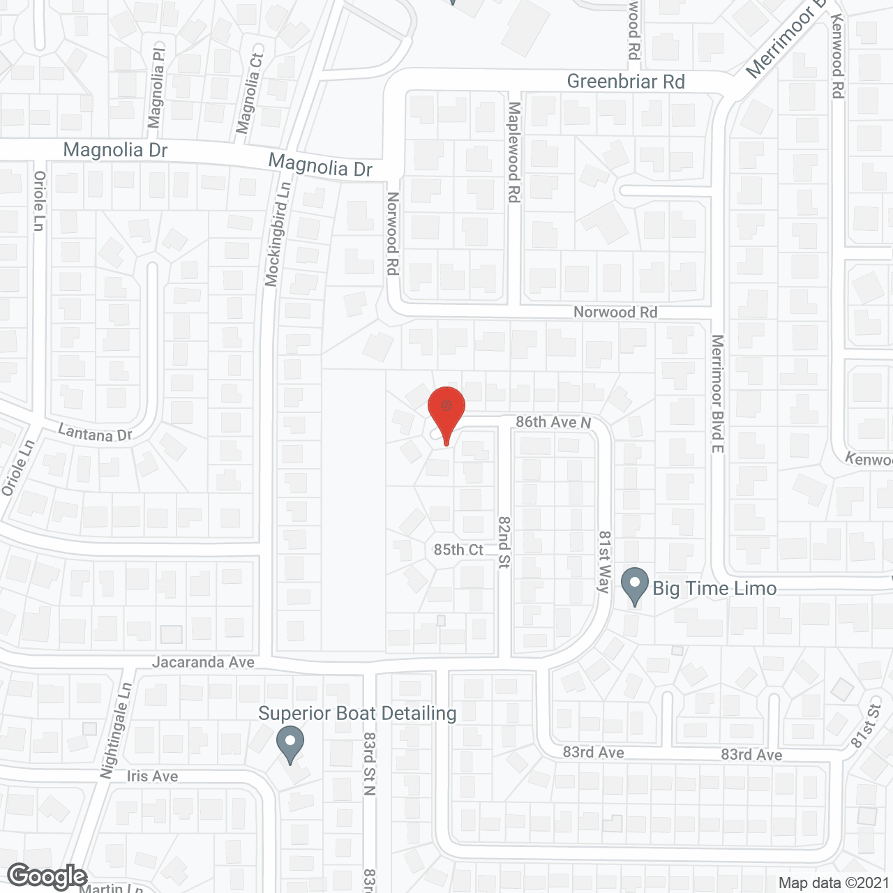 Map of the neighborhood around Safe Harbor Assisted Living