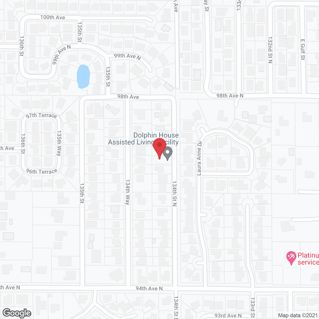 Map of the neighborhood around The Dolphin House, Inc