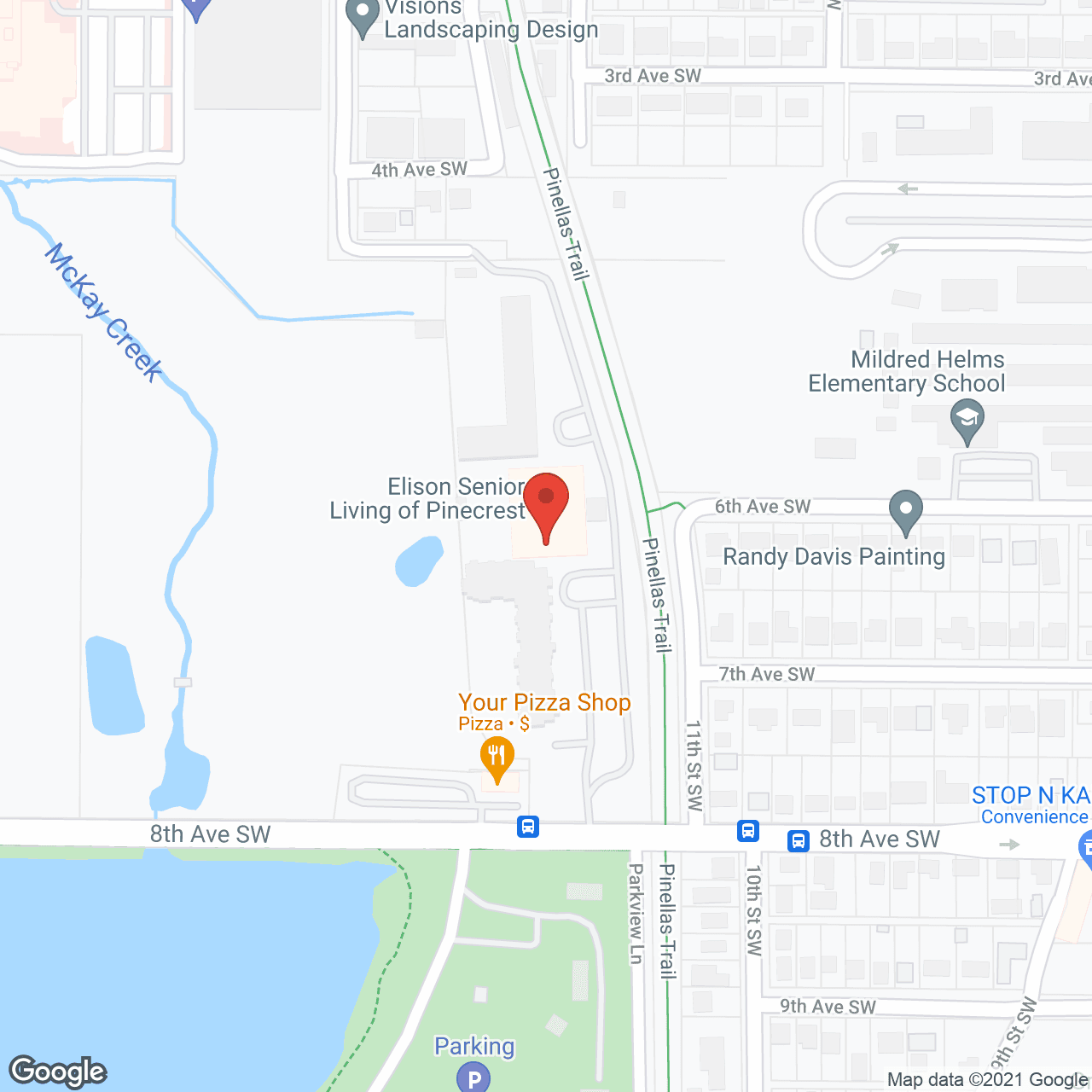 Map of the neighborhood around Elison of Pinecrest