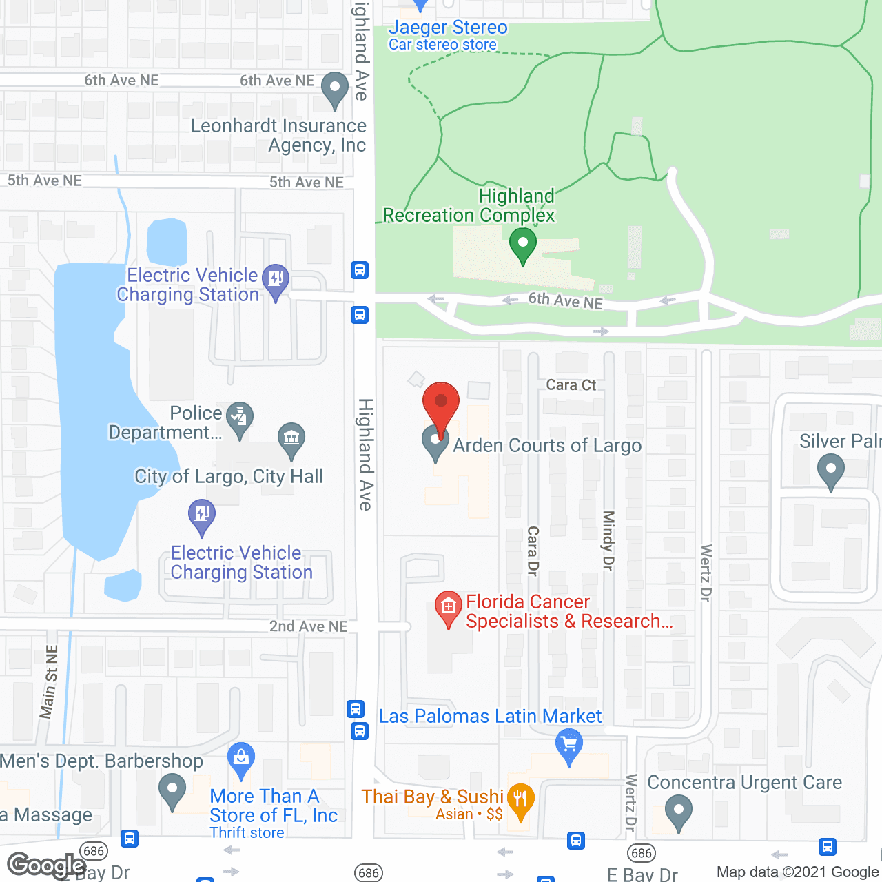 Map of the neighborhood around Arden Courts A ProMedica Memory Care Community in Largo