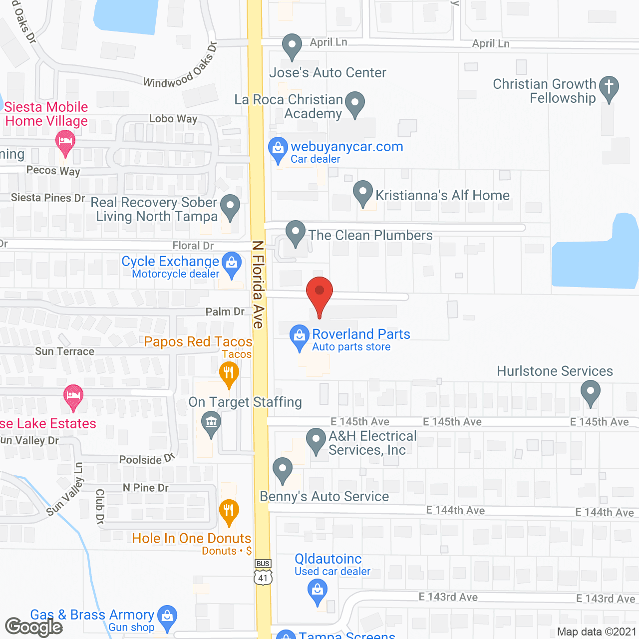 Map of the neighborhood around Angels Senior Living at North Tampa