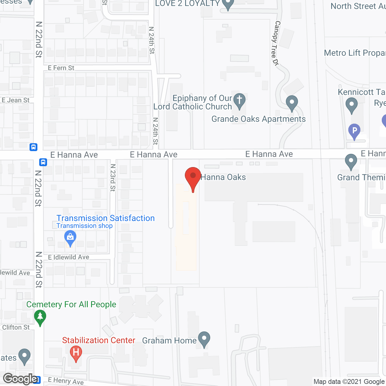 Map of the neighborhood around The Pavilion of East Tampa