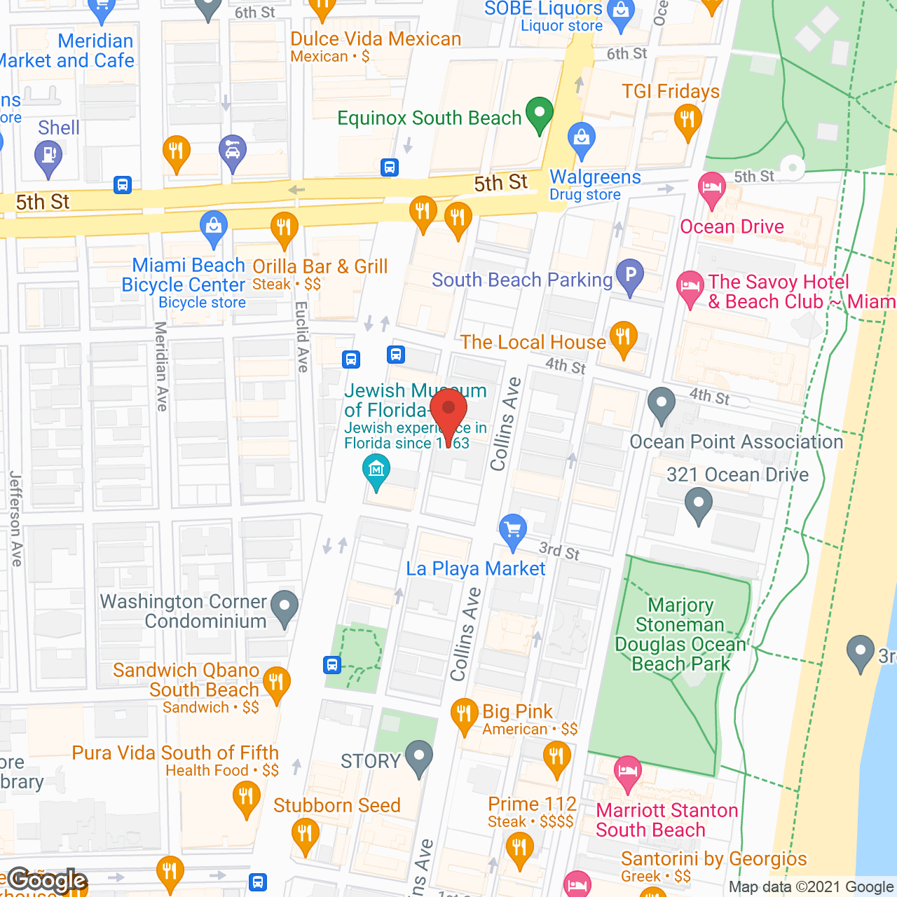 Map of the neighborhood around Hebrew Home Of South Beach ALF