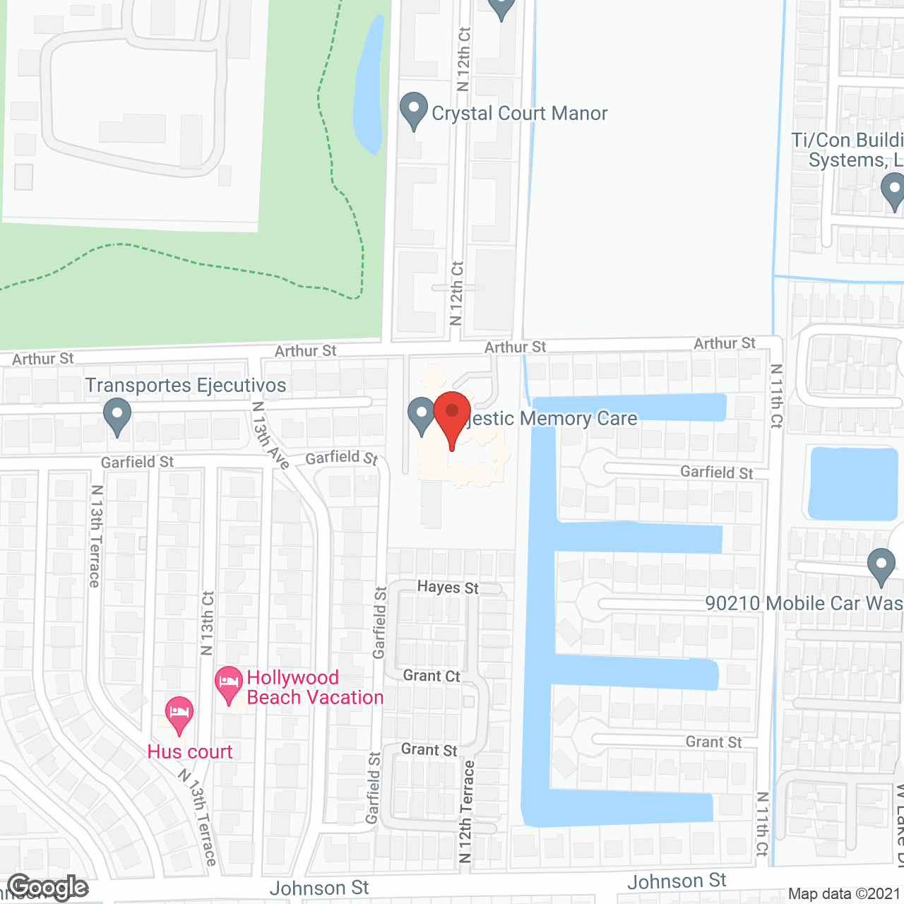 Map of the neighborhood around Majestic Memory Care