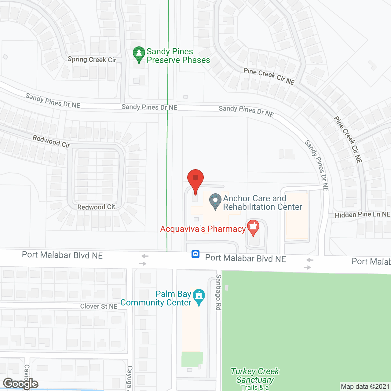 Map of the neighborhood around Integrated Health Svc
