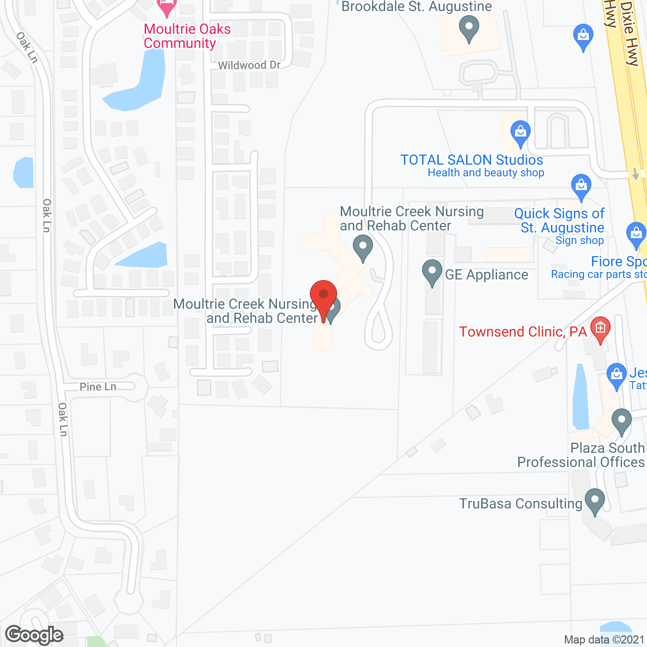 Map of the neighborhood around Mariner Health