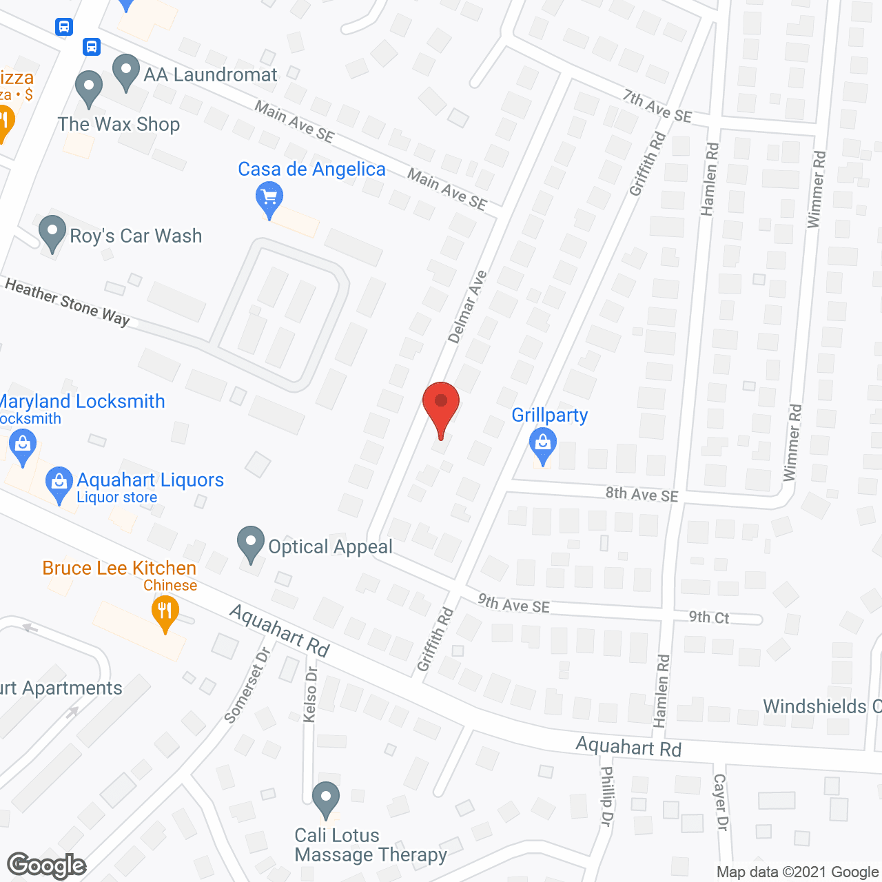 Map of the neighborhood around Marians Assisted Living