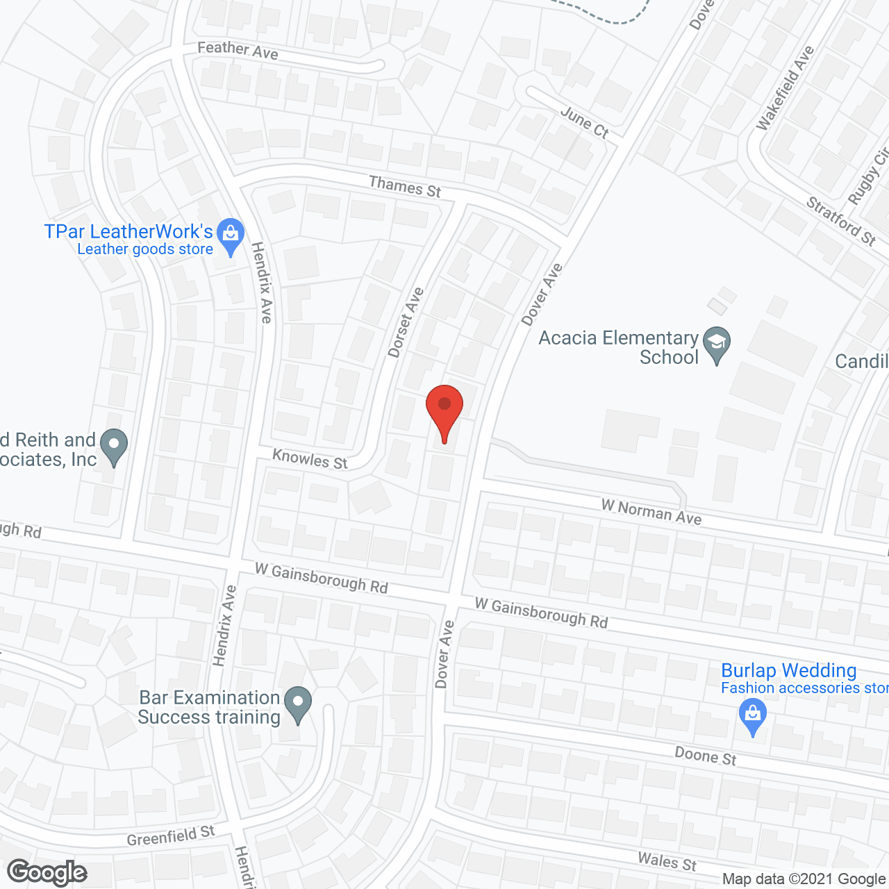 Map of the neighborhood around Lovely Community II