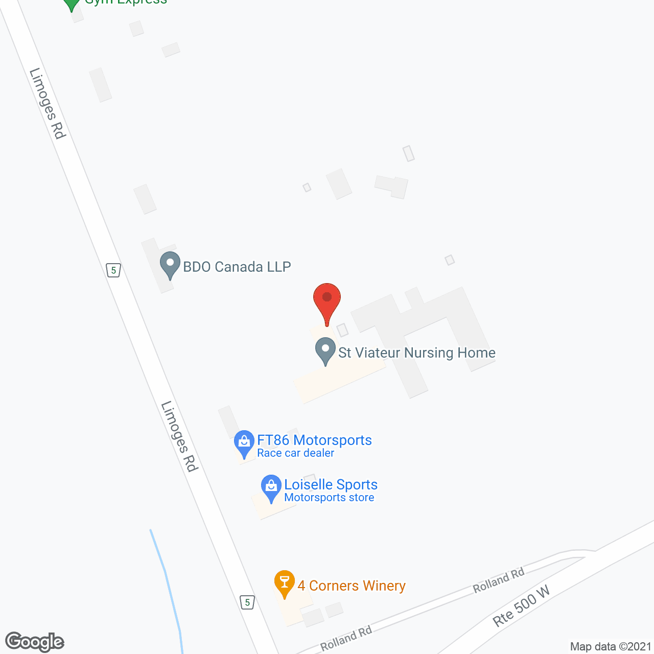 Map of the neighborhood around Le Genesis