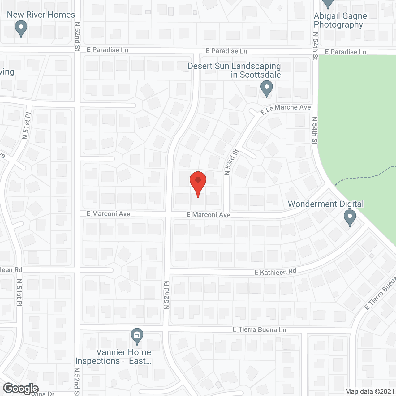Map of the neighborhood around Silver Bells I