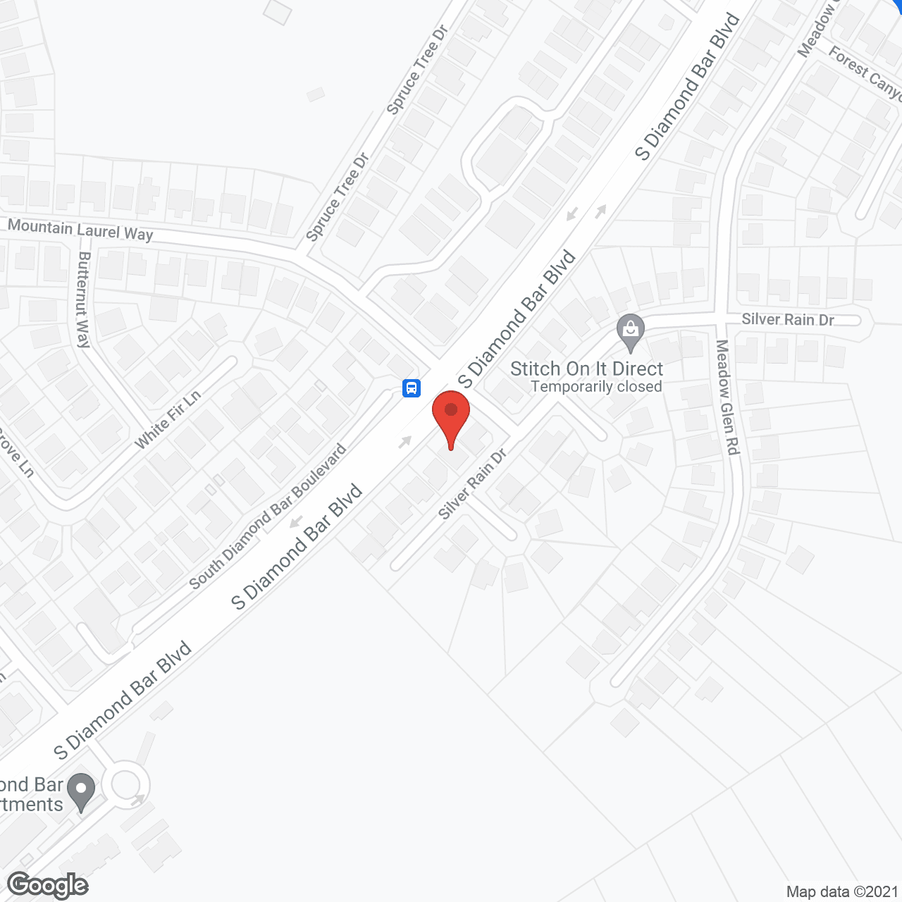 Map of the neighborhood around Silver Rain Home
