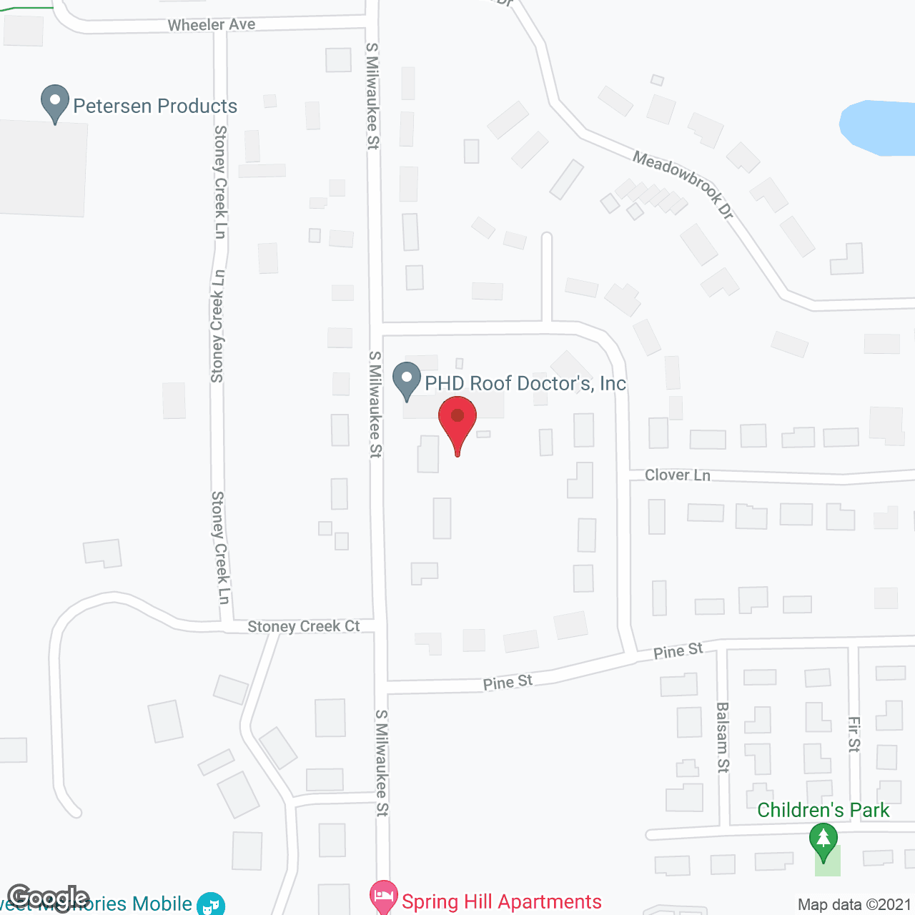 Map of the neighborhood around Woodland View of Fredonia, LLC.